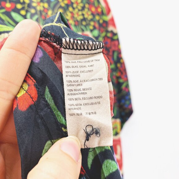 Johnny Was Emby 100% Silk Silk Floral Top - Picture 11 of 15